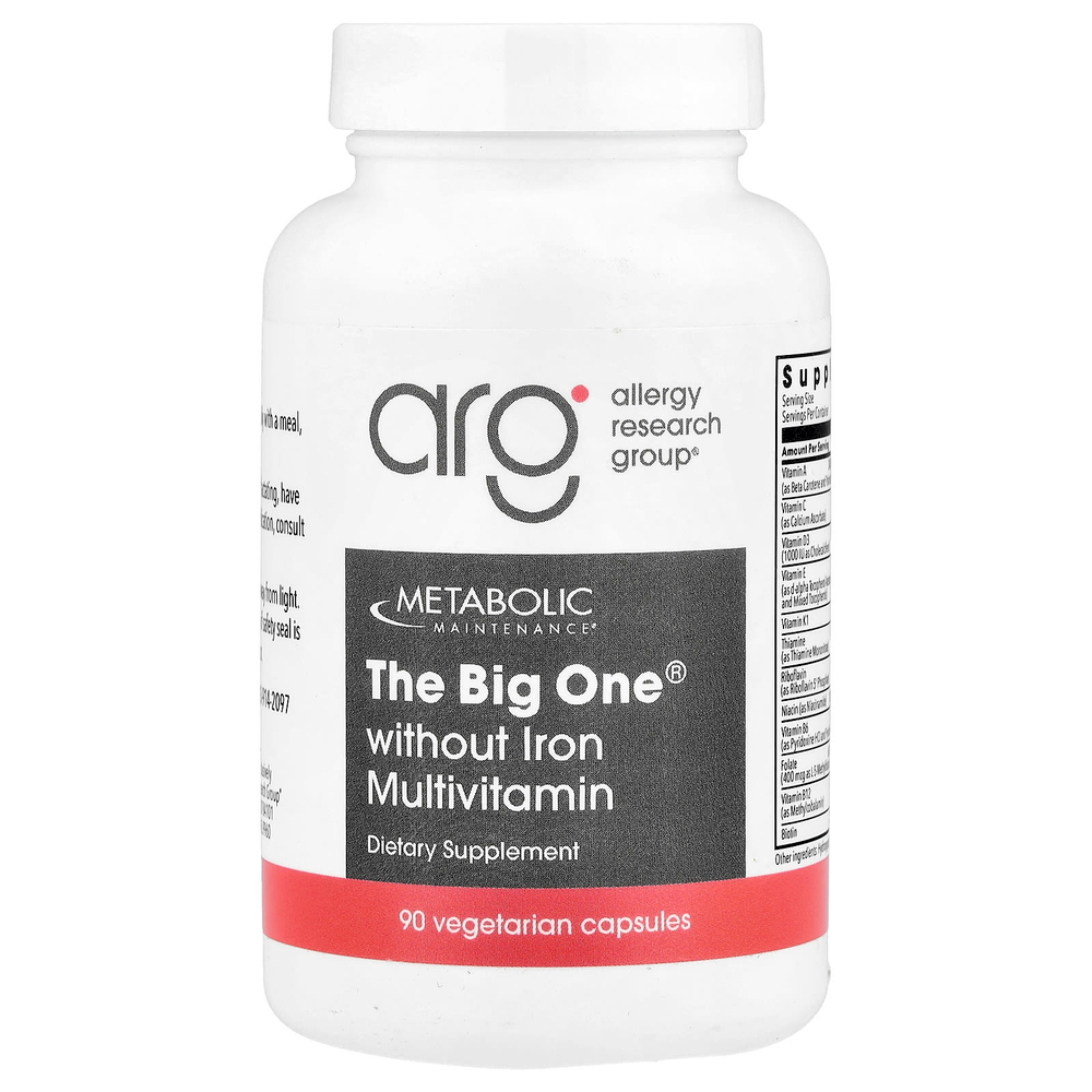 Metabolic Maintenance, The Big One®, мультивитамины без железа, 90 вегетарианских капсул