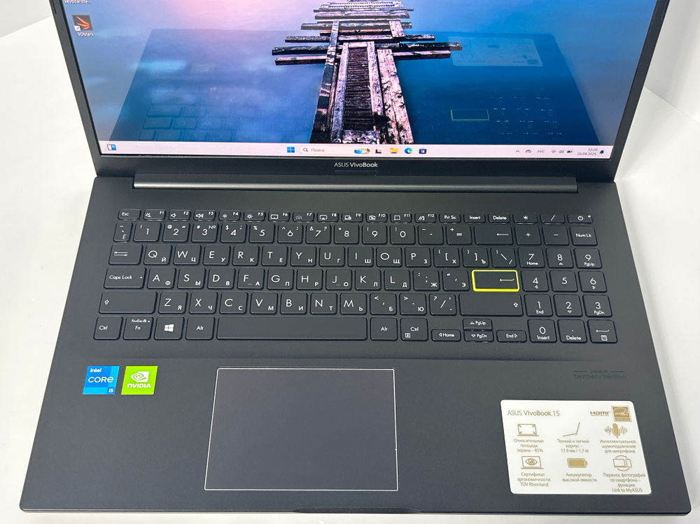 Ноутбук ASUS VivoBook 15 OLED (K513EP-L1356T) 15.6"/Intel Core i5-1135G7/RAM 8GB/SSD 512GB/Nvidia MX330 2GB/1920*1080/OLED/Windows11/Подсветка кл-ры: нет/черный. Состояние: C1