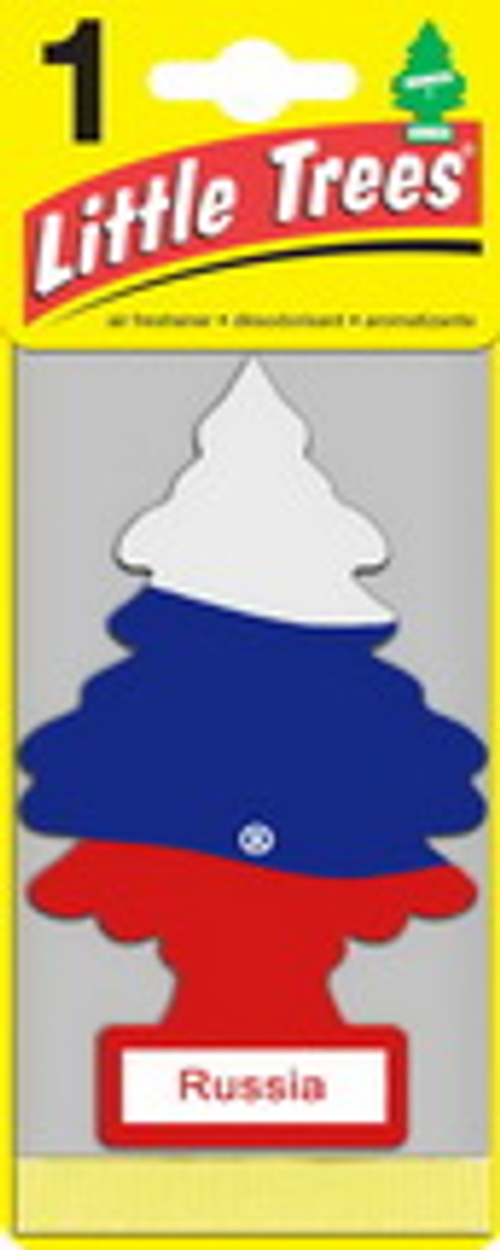 Ароматизатор на зеркало Little Trees (елочка), российский флаг, ваниль
