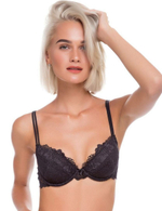 Кружевной бюстгальтер с эффектом пуш-ап (Размер: 1B) (Цвет: черный)