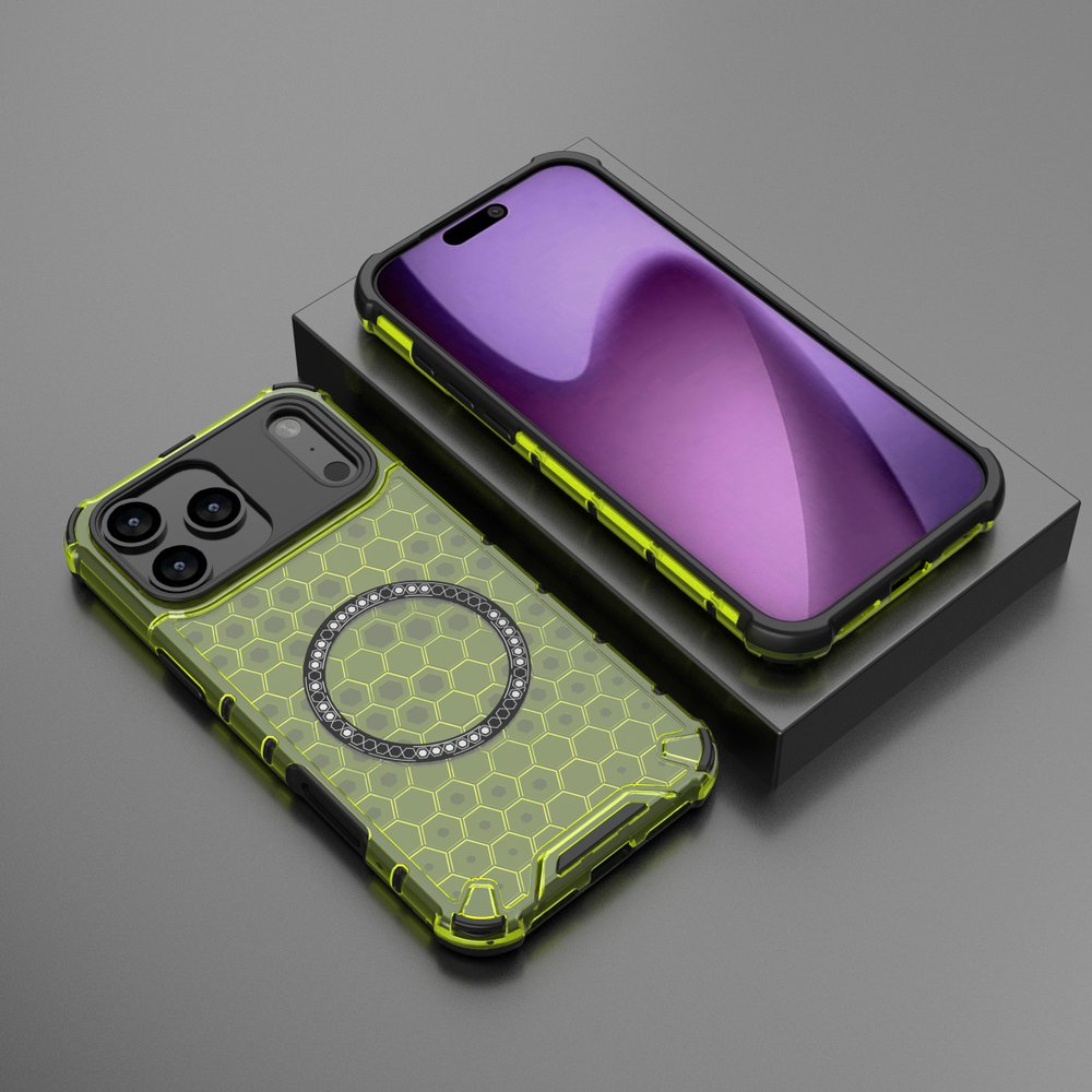 Прозрачный чехол Honeycomb Magnetic Case для iPhone 17 Pro Max