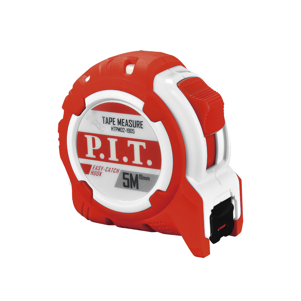 Рулетка с фиксатором PIT 5м х19мм, ABS+TPR(HTPM02-1905)