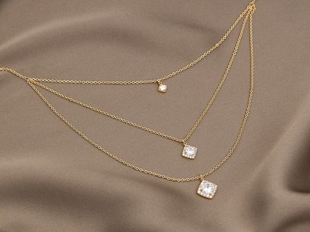 Колье-чокер "Ромбики"