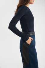 Лонгслив «Light» slim темно-синий