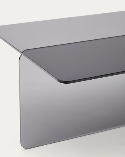 Журнальный столик Zaren из серого закаленного стекла, 120 x 60 см