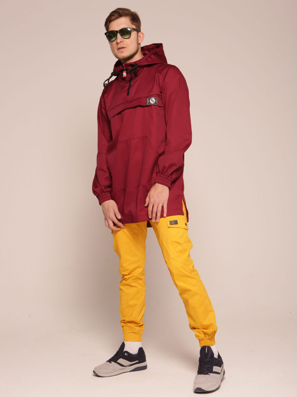 Анорак мужской удлиненный бордо Город Горький