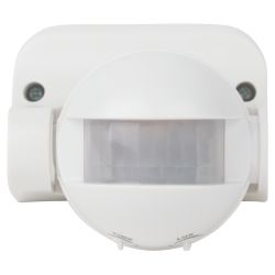 Датчик движения ЭРА MD 03 для дома инфракрасный белый 1200 Вт угол 180° 12 м