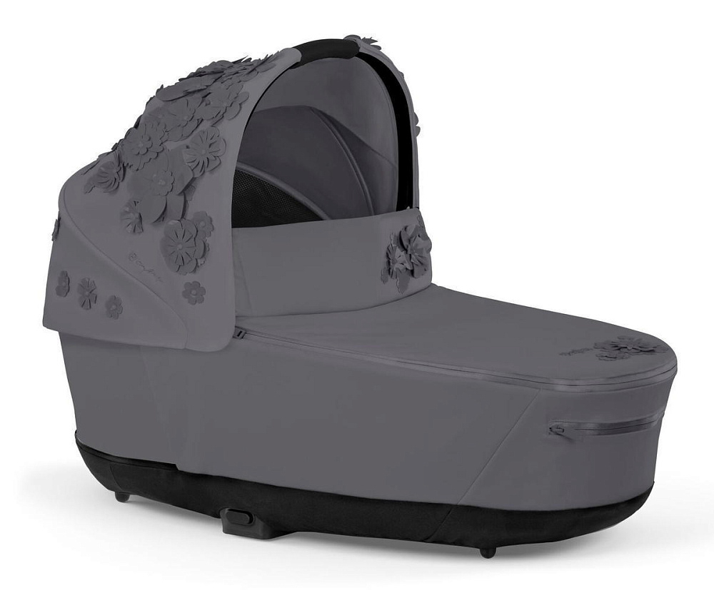 Коляска для новорожденных Cybex Priam IV Chrome Brown Simply Flowers Grey (Dream Grey)