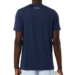 Мужская теннисная футболка Lacoste Ultra Dry Stretch Tennis - navy blue