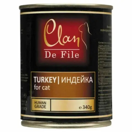Консервы Clan De File для кошек, индейка - 340 гр