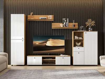 Гостиная Милан Белый матовый