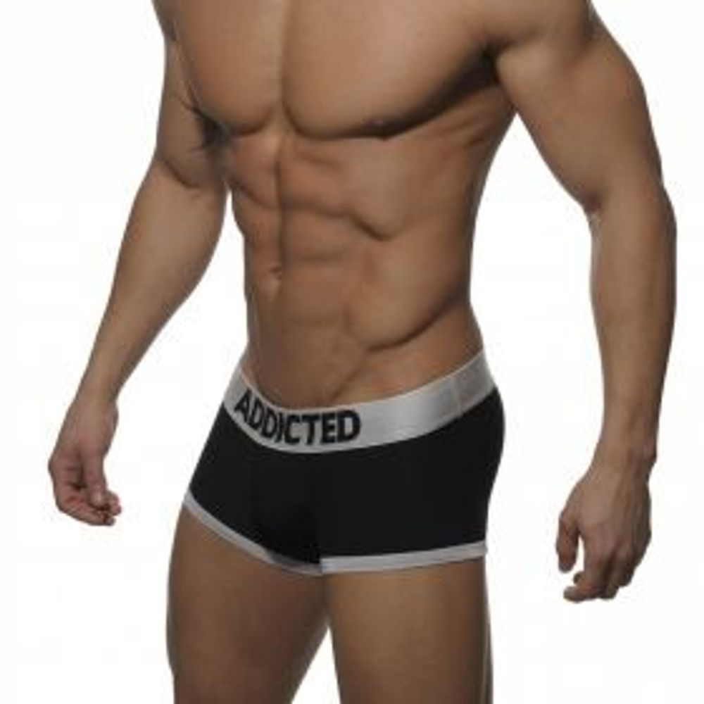 Мужские трусы боксеры черные Addicted Black boxer