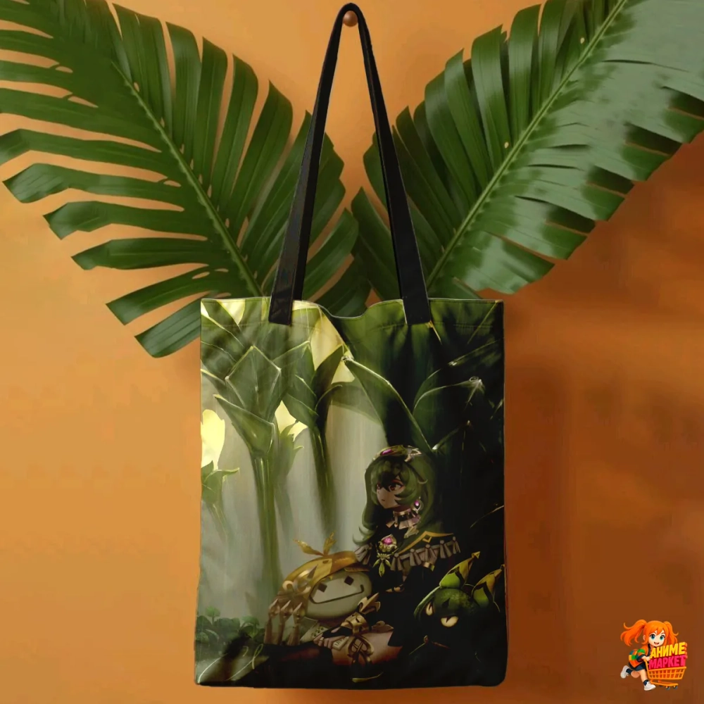 Сумка шоппер с принтом Genshin Impact