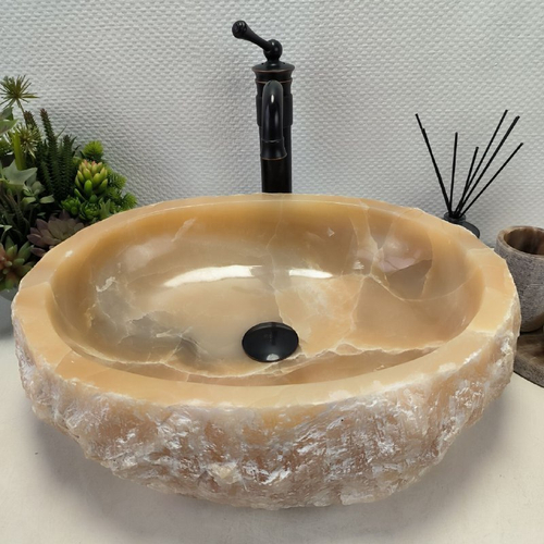 Раковина из оникса Erozy Yellow EO-62227 52*40*16 0095