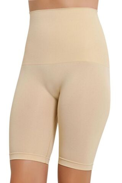 Корректирующие бриджи с высокой талией (Размер: S) (Цвет: телесный)