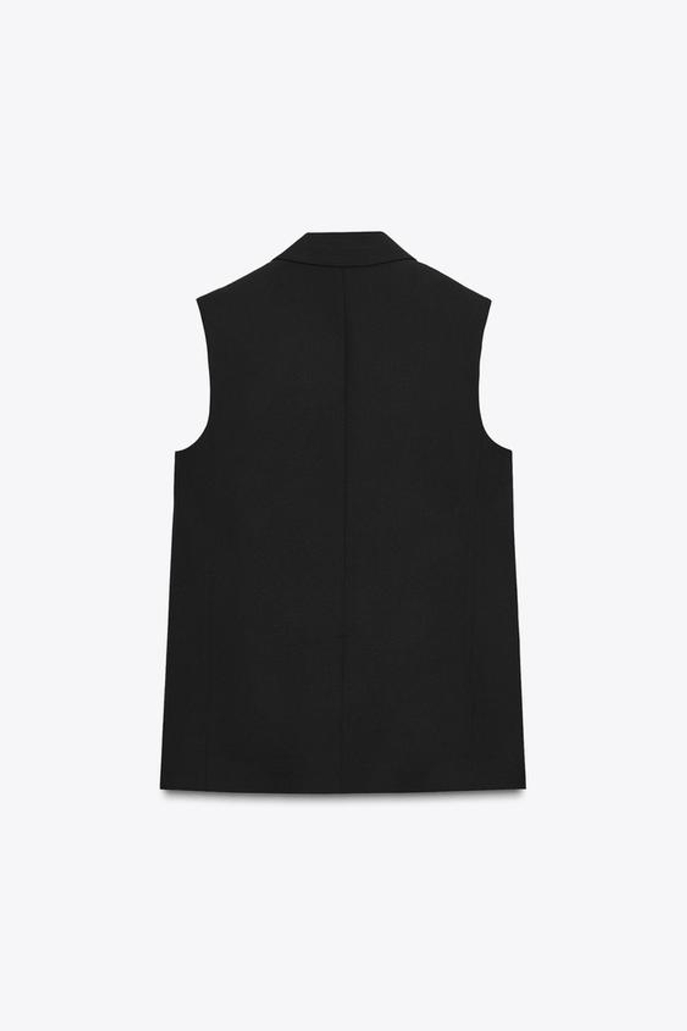 ZARA ДВУБОРТНЫЙ ЖИЛЕТ ОВЕРСАЙЗ — ZW COLLECTION, ЧЕРНЫЙ