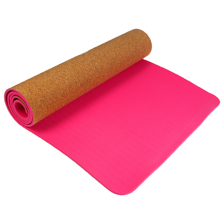 Коврик для йоги Пробка Pink 183*61*0,6 см
