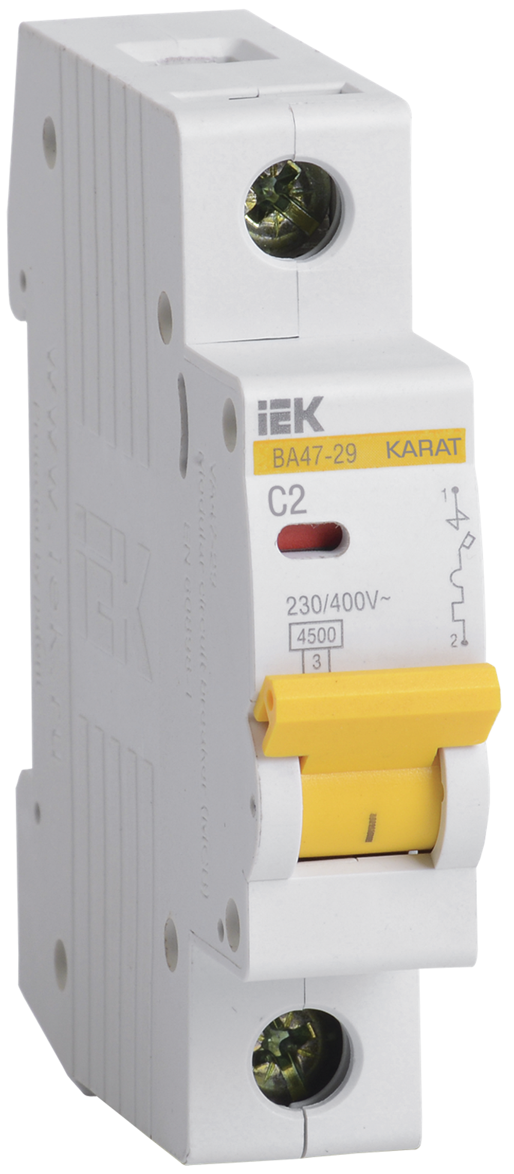KARAT Автоматический выключатель ВА47-29 1P C 2А 4,5кА IEK