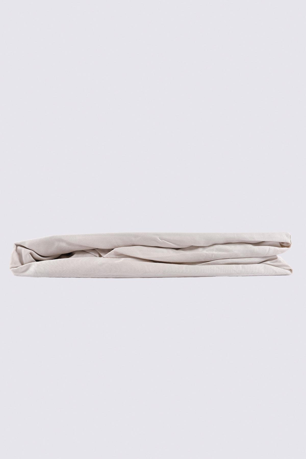 Сатиновая простынь на резинке EcoCotton 120х200 | бежевая