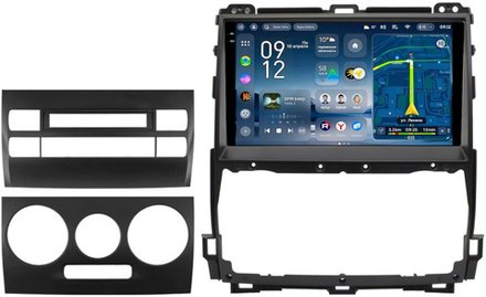 Магнитола для Toyota Land Cruiser Prado 120, Lexus GX470 (экран климата внизу, большая рамка) - Teyes CC4-PRO монитор 9.5" 2K QLED на Android 13, Snapdragon 778G, AI, CarPlay, DSP, 4G SIM-слот