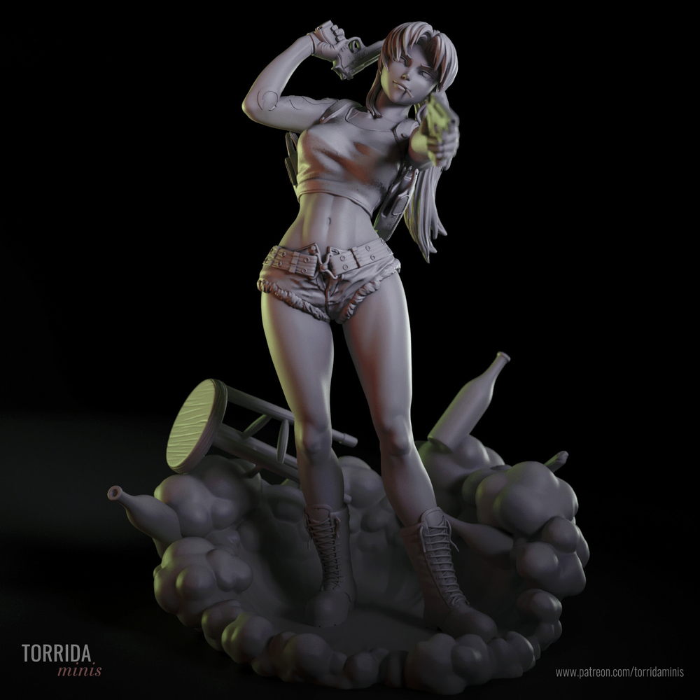 Фигурка Реви Пираты Чёрной лагуны Revy Black Lagoon Rebecca