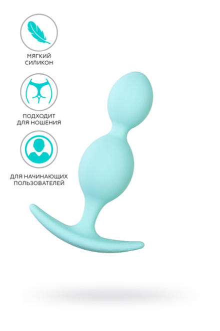 Анальная втулка ToDo by Toyfa Roll, силикон, мятная, 9,2 см, Ø 2,7 см