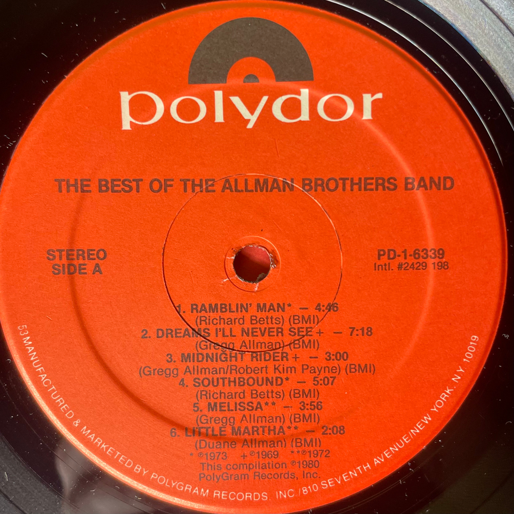The Allman Brothers Band ‎– The Best Of The Allman Brothers Band (США)