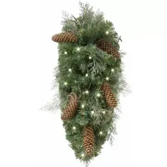 Хвойная капля Версаль с декором 50 см., 30 теплых-белых Led ламп, Литая хвоя+ПВХ, ЕлкиТорг (52039)