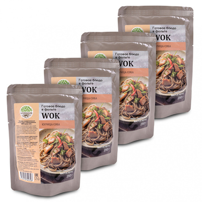 Готовое блюдо WOK курица соба 250 г. (Кронидов) 4шт, 1кг