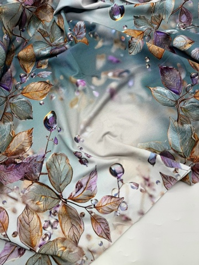 Футер 2 нитка лиловые капли