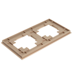 Рамка 2-местная, металл, STEKKER, MFR00-7002-02 , серия Катрин, шампань 50014