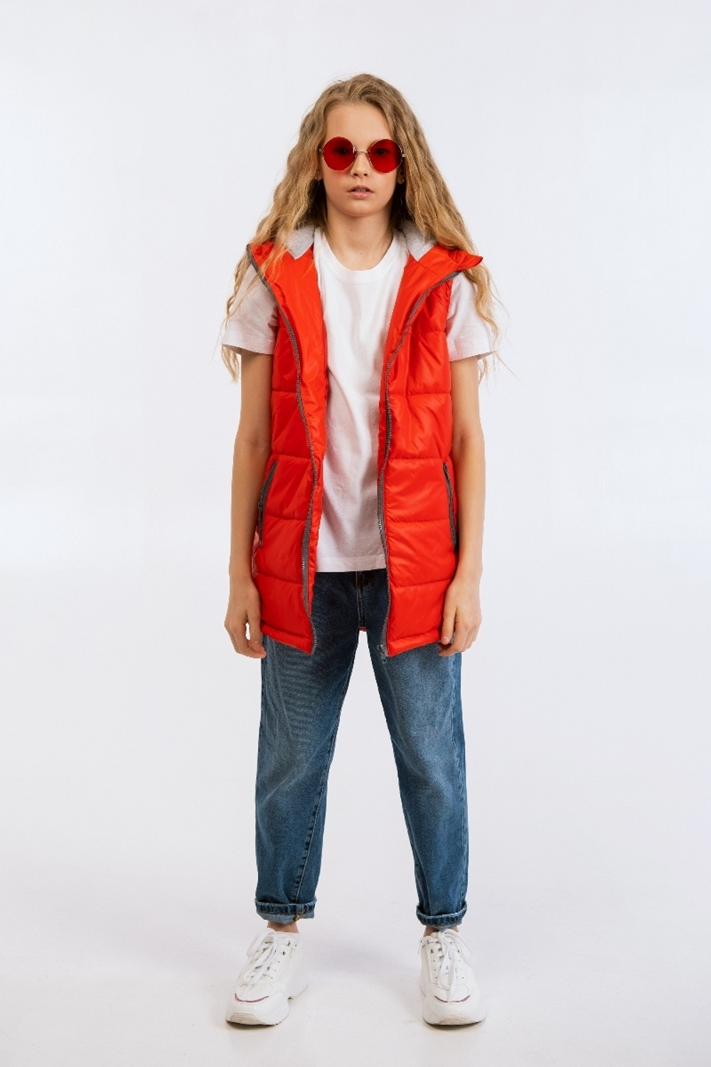 Жилет для девочки "Хэппи" красный