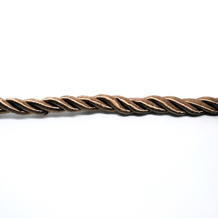 Шнур, 8 мм,  витой, № 91205 коричневый
