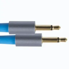 Dekoni Audio Postsplit 3.5mm with Nylon Woven Jacket Blue