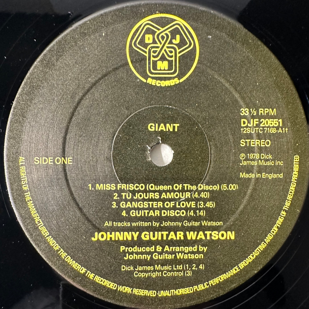 Johnny Guitar Watson ‎– Giant (Англия 1978г.)