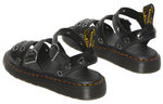 Dr.Dr. Martens Martin Gryphon series leather British metal washer slotted sandals for men and women in the same style black