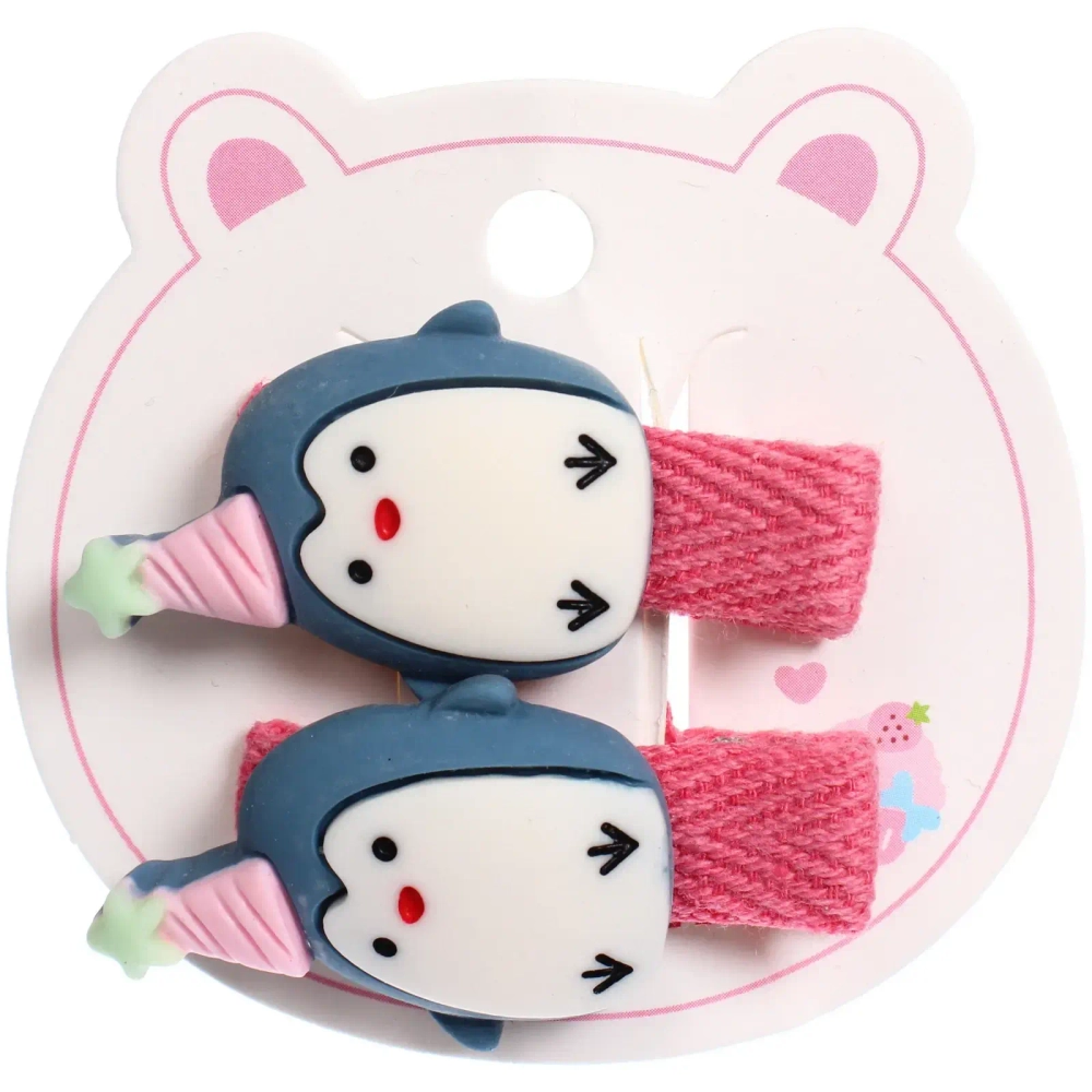 Зажимы для волос детские 2 шт «РОЗОВОЕ ОБЛАКО», пингвинятки, цвет как на фото, 2*3,5см●