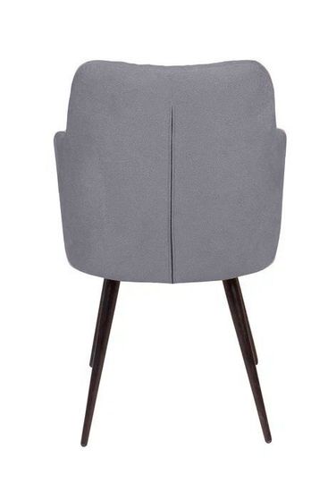 Стул поворотный на 360 градусов Hunt ромб, бархат серый 27 / чёрный конус