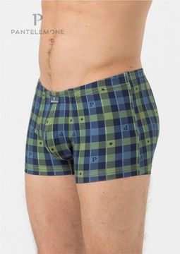Трусы мужские боксеры Pantelemone PMH-1403, клетка оливковая