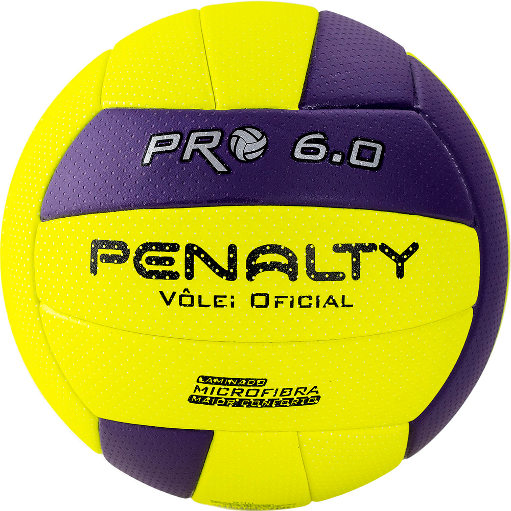 СЦ*Мяч волейбольный PENALTY BOLA VOLEI 6.0 PRO, 5416042420-U, р.5, микрофибра, термосшивка, желт-фиол