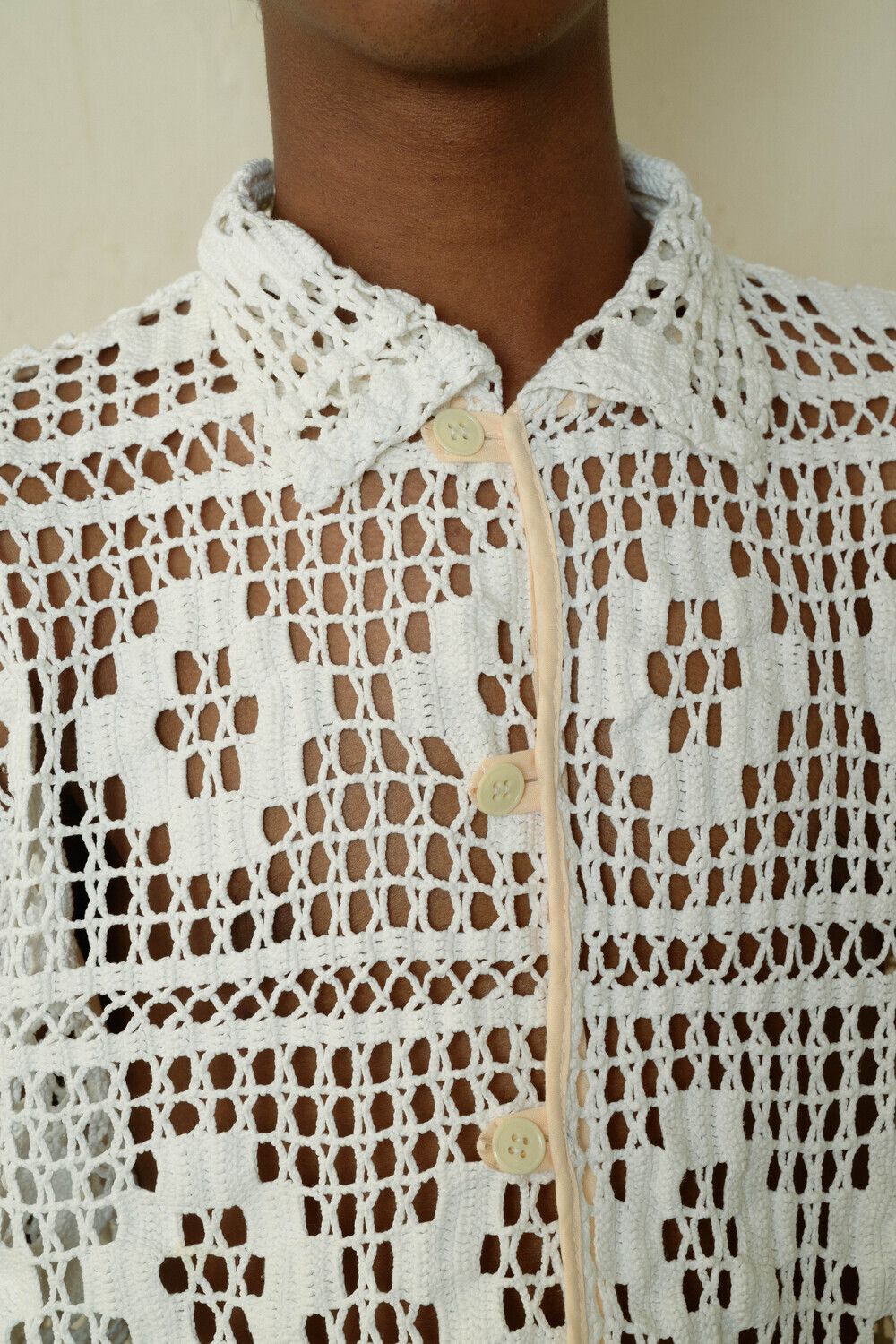 Рубашка Soeurs Вязаная / Milk Crocheted Long Sleeve молочная