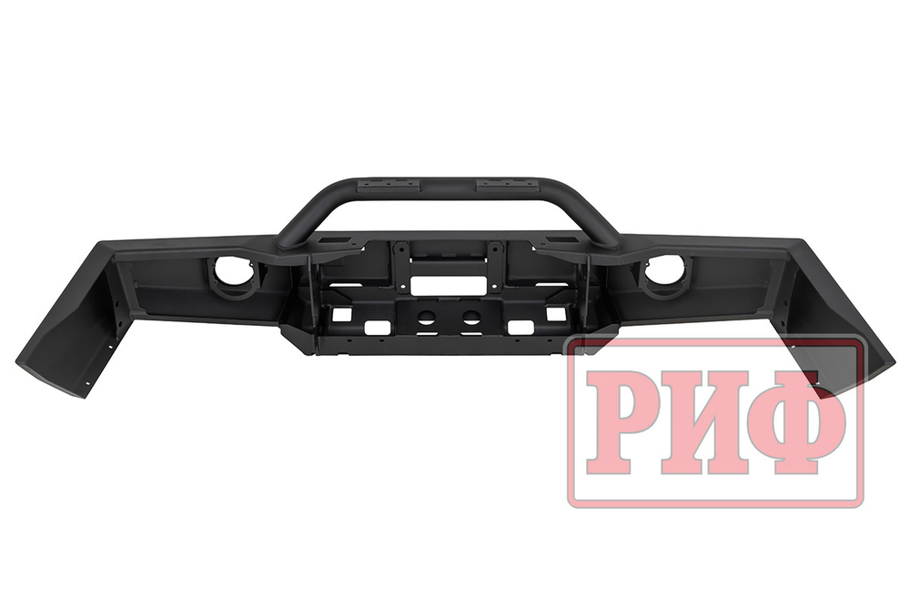 Бампер силовой передний JAC T6, SOLLERS ST6 под штатные фары, с центральной защитной дугой, стандарт РИФ