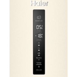 Холодильник двухкамерный Haier C4F640CCGU1 однокомпрессорный, No frost, ЖК дисплей, 400 л, бежевый. Товар уцененный