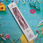 Свечи для торта «Глянцевая волна» 6 шт. 13 см, розовое золото