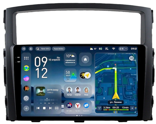 Магнитола для Mitsubishi Pajero 4 2006-2022 - Teyes CC4-PRO монитор 9.5" 2K QLED на Android 13, Быстрейшая, Snapdragon 778G, ИИ, CarPlay, DSP, 4G SIM-слот