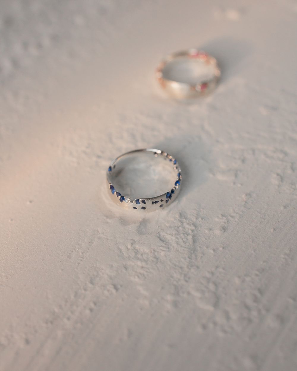 Кольцо Венец лесного короля, синие вплавленные