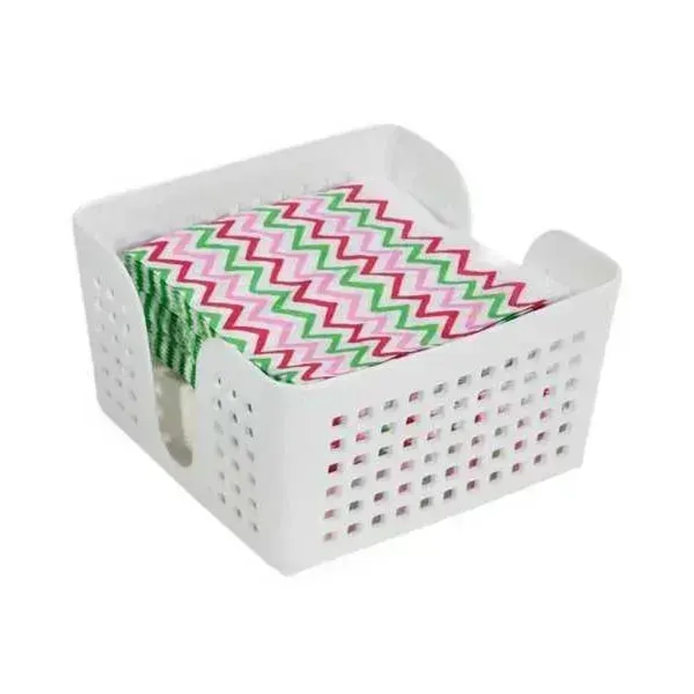 Салфетница Лофт 15 см квадратная (белый)