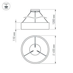 Подвесная люстра Arlight 023392(1)