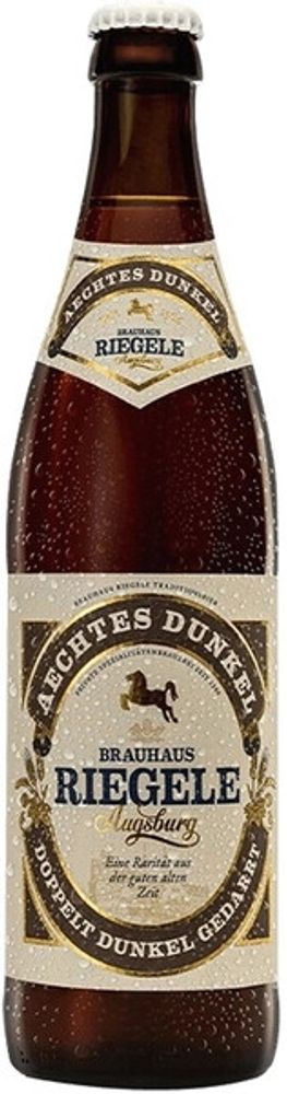 Пиво Ригеле Эхтес Дункель / Riegele Aechtes Dunkel 0.5 - стекло