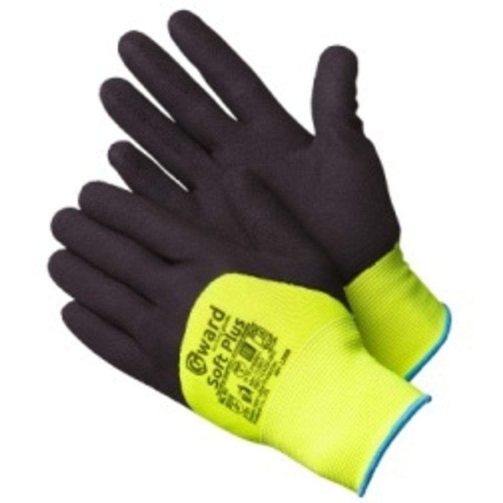 Перчатки нейлон. Облив вспенен.латекс 3/4 ладони /раз. 9(L) Gward Soft Plus